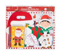 YöL Christmas Eve Activity Pack for Kids - Festive Games, Puzzles, Stickers, Activity Sheets, Colouring & Treat Bag - Fun Family Christmas Eve Set Santa & Rudolph Paper Plate