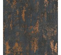 YöL Copper Metallic Marble Wallpaper Home Industrial Concrete Effect Black