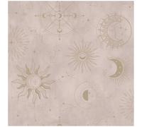 YöL Cosmic Pink Gold Wallpaper - Sun Moon Constellation Contemporary Versatile Modern - Feature Statement Wall - 10.05m x 53cm Roll - Paste The Paper Washable - Bedroom Living Room Lounge Kids