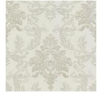 YöL Cream Gold Silver Damask Glitter Wallpaper Textured Vinyl Paste The Wall Classic Ornate Pattern Metallic Shimmer Finish Feature Wall Living Room Bedroom Hallway Decor