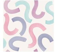 YöL Curly Confetti Lilac Pink Wallpaper - 10.05m x 53cm Roll - Kids Bedroom Nursery Playful - Washable Paste The Paper - Contemporary Versatile Vibrant - Colourful Brushstroke