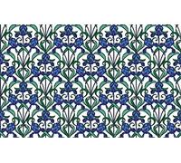 YöL DC-Fix Minster Floral Stained Glass Self Adhesive Film Vinyl 2m x 45cm Blue
