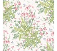 YöL Floral Wallpaper Green Pink Botanical Garden Flower Trail Cream Washable Paste The Paper Wallcovering for Bedroom Living Room Hallway Feature Wall Smooth Matte Paper Home Decor