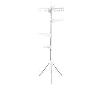 YöL Folding Clothes Airer - Tripod Laundry Drying Rack Hangers Clips Pegs Maiden Horse 180cm Corner Space Saver