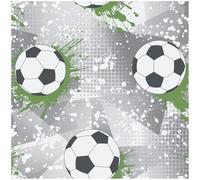 YöL Football Frenzy Grey Green Wallpaper - Kids Room Nursery Bedroom - Feature Statement Wall - Sport Ball Goal Splash - Paste The Wall Washable - Contemporary Versatile Sophisticated
