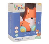 YöL Fox Design Wooden Animal Push Along Toy for Toddlers - Educational Fine Motor Skills, Hand Eye Coordination and Imaginative Play - Durable and Safe for Ages 12 Months+
