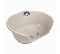 YöL Grey Re-usable plastic pet bed heavy duty waterproof cat dog basket large comfortable dog bed - Light Grey Large