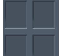 YöL Heritage Wood 3D Effect Panel Wallpaper Blue Wooden Panel Sample