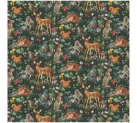 YöL Home Style Forest Friends Wallpaper - Animals Black Washable Paste The Wall Wallcovering - 10.05m x 53cm Roll - Versatile Sophisticated Contemporary - Bedroom Feature Statement Wall