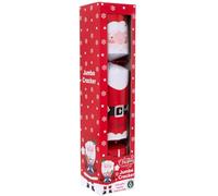 YöL Jumbo Santa Claus Christmas Cracker - 17.5" Large Design Kids Xmas Holiday Dinner Table Decorations - Novelty Plastic Contains Hats Jokes - Red White