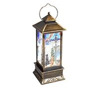 YöL LED Water Lantern Christmas Decoration Dogs Cats Santa Bronze Copper Glitter Snow Battery Operated