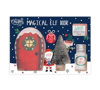 YöL Magical Elf Door Set with Santa Sign, Christmas Tree, Elf Dust & 8 Footstep Stencils - Festive Decoration & Christmas Tradition for Kids to Spark Imagination