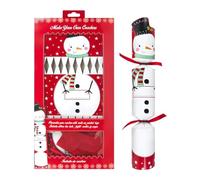 YöL Make Your Own Snowman Christmas Crackers Kit - DIY Personalised Crackers with Ribbons, Hats, Mottos, Snaps & Name Tags - Fun Family Craft Activity - Pack of 6 - 36.5 cm Paper Crackers