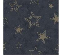 YöL Midnight Blue Gold Wallpaper - Washable Paste The Paper - 10.05m x 53cm Roll - Contemporary Versatile Modern - Kids Room Bedroom Nursery Playroom Stars Stardust - Feature Statement Wall