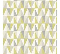 YöL Modern Contemporary Covering - 52cm x 10m Roll - Remix Zest Triangles - Neutral Green - Living Room Bedroom Dinning Room - Feature Statement Wall - Paste The Wall Wallpaper