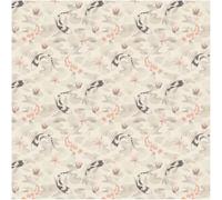 YöL Natural Multicoloured Koi Carp Vinyl Wallpaper Japanese Fish and Lotus Pattern Elegant Oriental Water Garden Design Wall Covering for Living Room Bedroom Dining Room Hallway or Feature Wall Decor