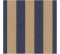 YöL Navy Blue and Gold Striped Glitter Wallpaper Textured Vinyl Paste The Wall Modern Vertical Stripe Design Shimmer Finish Feature Wall Living Room Bedroom Hallway Decor