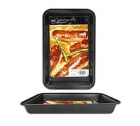 YöL Oblong Turkey Tin Non Stick Oven Tray for Roasting & Baking 16x25x3cm