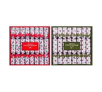 YöL Pack of 16 Mini Saucer Christmas Crackers Afternoon Tea Breakfast Xmas Table Decorations Green Red Holly