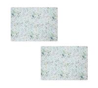 YöL Pack of 2 Eucalyptus Glass Worktop Saver Surface Protector Heat Resistant Chopping Boards Cutting Kitchen