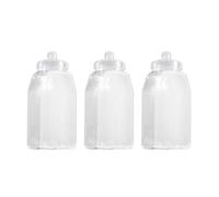 YöL Pack of 3 1150ml Clear Plastic Rectangular Sweet Jar With Screw Top Lid Candy Storage Container Reusable Treat Jar For Sweets Biscuits Chocolate Pantry Kitchen Party Display