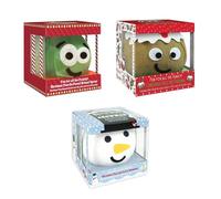 YöL Pack of 3 Novelty Christmas Pass the Parcel Family Game Sprout Pudding Snowman Xmas Eve Party Traditional Prizes Festive Hats