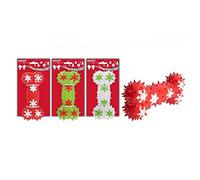 YöL Pack Of 3 Rubber Snowflake Bone Squeaker Dog Toy Pet Gift Red Green White