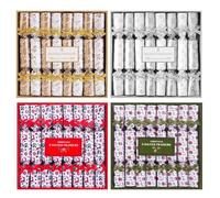 YöL Pack of 32 Mini Saucer Christmas Crackers Afternoon Tea Breakfast Xmas Table Decor Floral Gold Silver Snowflake Red Green