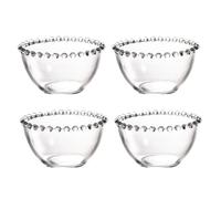 YöL Pack of 4 Bubble Effect Textured Medium Bowls - Dips Sauce Ketchup Mustard Mayonnaise Soy Barbeque Herbs Spices - Summer Party Outdoor Dining Side Bowl