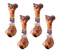 YöL Pack Of 4 Roasted Pork Flavour Bones 20cm Large Dog Chew Treat Real Meat
