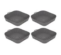 YöL Pack of 4 Square Silicone Air Fryer Liners Easy Clean Cooking Baking Frying Reusable