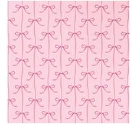 YöL Pink Bow Pattern Wallpaper with Ribbon Design on Soft Pastel Background, Decorative Wall Covering for Bedrooms Nurseries and Feature Walls, Elegant Whimsical Interior Décor