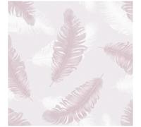 YöL Pink Feather Wallpaper, Soft Floating Feather Pattern on Muted Blush Background, Elegant Modern Feature Wall Décor for Bedroom Living Room Nursery or Hallway