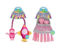 YöL Pink Set of 2 Dog Toys Hide & Seek Rope Tug of War Treats Plush Squeaky Pet Puppy Interactive Stimulating Play