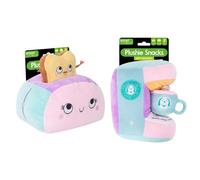 YöL Pink & Teal Set of 2 Soft Plush Dog Toys - Coffee Machine, Toaster Hide Seek Treat Pet Dog Puppy Squeaker Stimulating Play