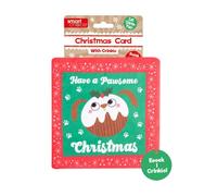 YöL Pudding Christmas Card Themed Pet Dog Puppy Toy Plush Crinkle Effect Festive Play Stimulating Interactive