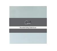 YöL Reversible Two Tone Folding Table Runner Grey Sage Green Dinner Table Placemat Surface Worktop Protector