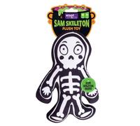YöL Sam Skeleton Soft Plush Dog Tug Toy Halloween Squeaky - Crinkle Effect Pet Puppy Stimulating Interactive Play For Boredom Chewing Teething Internal Rope