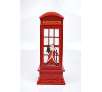 YöL Santa LED Water Phone Box Snow Globe Christmas Decoration Battery Operated Red