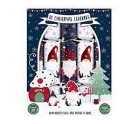 YöL Set Of 10 Christmas Crackers White And Blue Festive Gonks Dinner Table Decoration