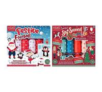 YöL Set of 12 Christmas Game Crackers Kids Festive Fun Xmas Dinner Party Celebration Festive Football Six Second Scramble