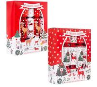 YöL Set Of 20 Christmas Crackers Red Santa Nordic Design Festive Table Decorations Reindeer Xmas Tree Party