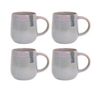 YöL Set of 4 Mugs Reactive Glaze Stoneware Coffee Mug Set Blue Green Grey Dinnerware Home Kitchen Tea Cups Boho