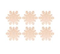 YöL Set Of 6 Gold Snowflake Placemats PVC Christmas Table Surface Protector Round Wedding Dinner Parties Table Decor Re-usable Xmas