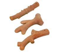YöL Single Novelty Shaped Pet Chew Toy - Dog Puppy Teething Dental Gum Tooth Health Durable Strong Bamboo - Antler Branch Shape Random Design - Stimulating Play
