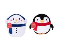 YöL Snowman And Penguin Christmas Squashme Stocking Filler Soft Plush Toy Pillow Stuffed Animal Kids Girls Boys Birthday Gift