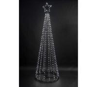 YöL Snowtime 2.5m Maypole Tree With 884 Ice White Flashing Wire Lights