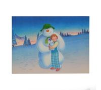 YöL The Snowman Snowdog Colour Changing Christmas Fiber Optic Canvas Light Up LED