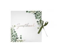 YöL Wedding Guest Book Green Eucalyptus Gold Foil Hard Cover 60 Blank Pages Marriage Engagement Planning Ideas