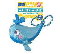 YöL Whale Plush Hide and Seek Pet Dog Toy Squeaker Treat Hiding Summer Interactive Play